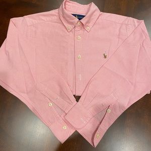 Polo RalphLauren Boy Pink Button Down Shirt Size10